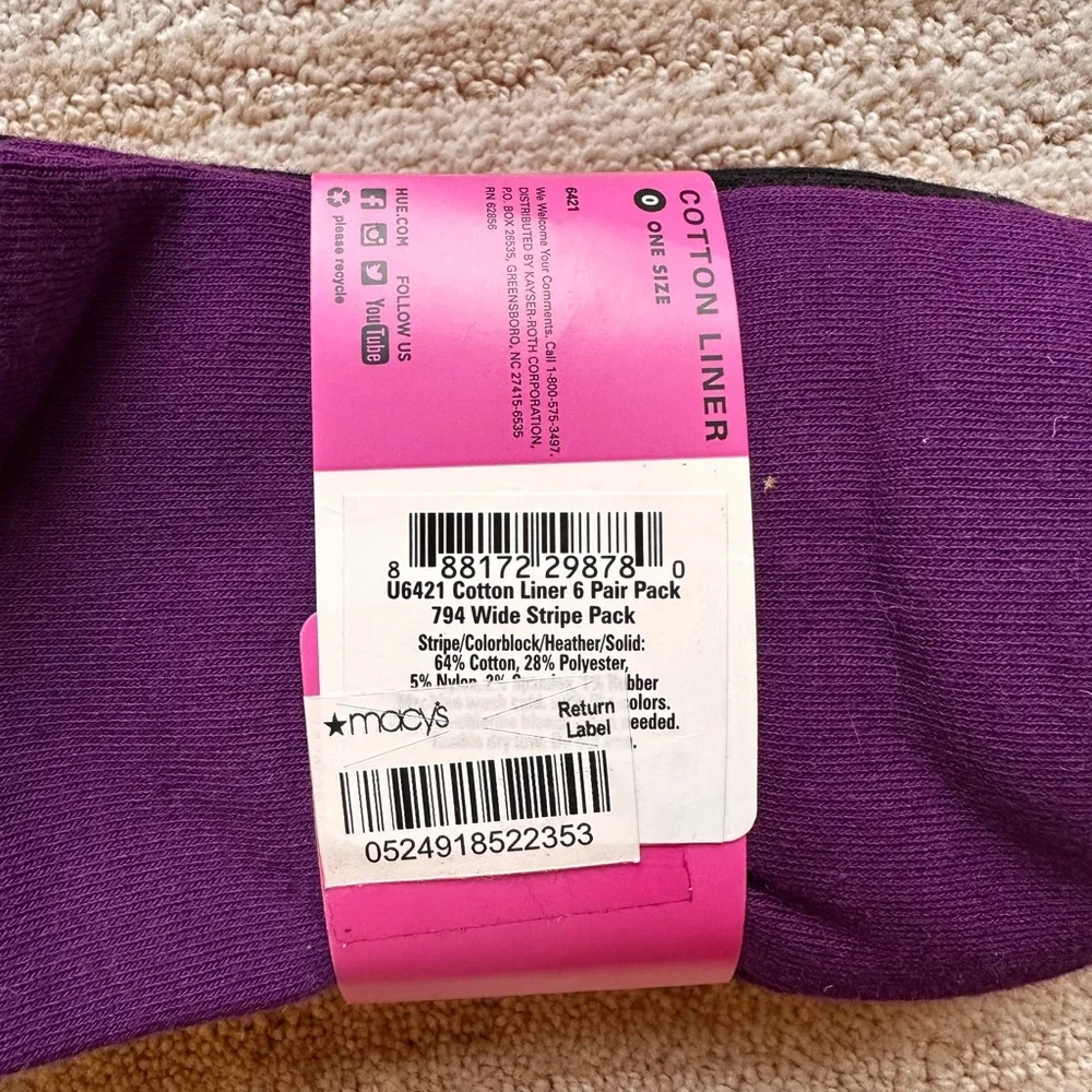 2 Sets of 6 Pairs Each of HUE Womens Cotton Sneaker Liner No Show Socks